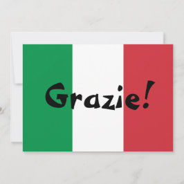Cartão De Agradecimento Bandeira Italiana Obrigado