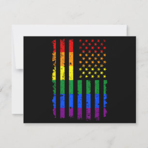 Cartão De Agradecimento Bandeira LGBT Mês do Orgulho Gay Transgênero