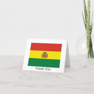 Cartão De Agradecimento Bandeira Patriótica da Bolívia