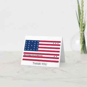 Cartão De Agradecimento Bandeira Patriótica do Atol Bikini