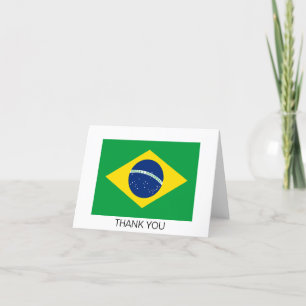 Cartão De Agradecimento Bandeira Patriótica do Brasil