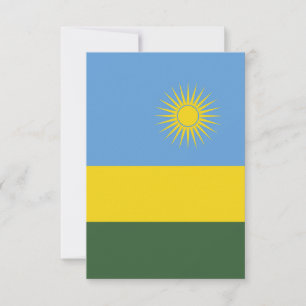 Cartão De Agradecimento Bandeira Ruanda