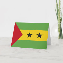 Cartão De Agradecimento bandeira São Tomé e Príncipe