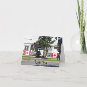 Cartão De Agradecimento Bandeiras Canadianas - Obrigado