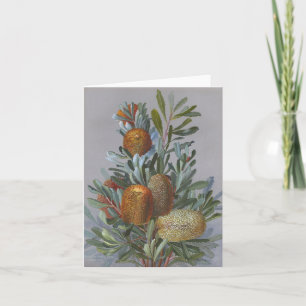 Cartão De Agradecimento Banksia Australian Wildflower Watercolor 