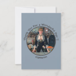 Cartão De Agradecimento Bar de Manet na Coleção do Partido Folies-Bergère