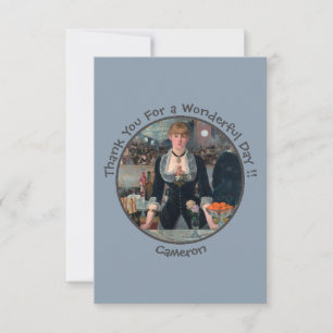 Cartão De Agradecimento Bar de Manet na Coleção do Partido Folies-Bergère