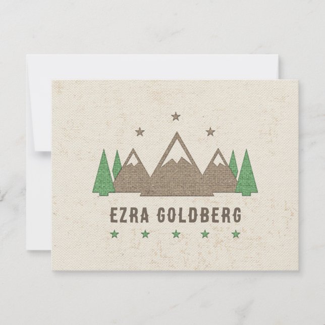 Cartão De Agradecimento Bar Mitzvah para acampamento de Canvas de tenda (Frente)