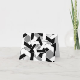 Cartão De Agradecimento Bar Mitzvah Silver Black White Star de David