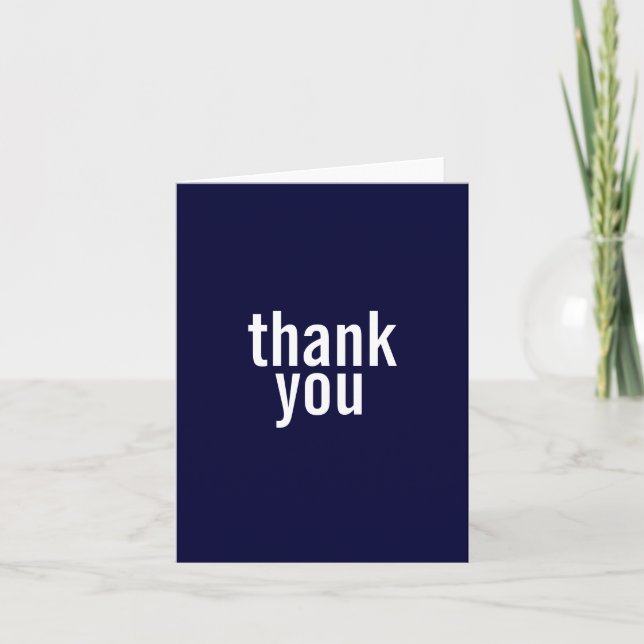 Cartão De Agradecimento Bar Mitzvah Thank You Cards {Dark Blue} (Frente)