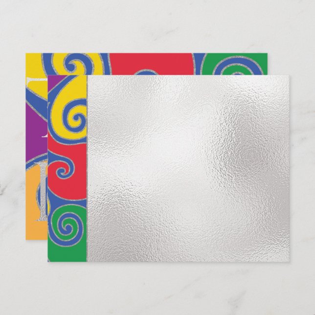 Cartão De Agradecimento Bar ou Bat Mitzvah Obrigado Elegantes Nadarias (Frente/Verso)