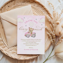 Barly Wait Teddy Bear Rosa Chá de fraldas