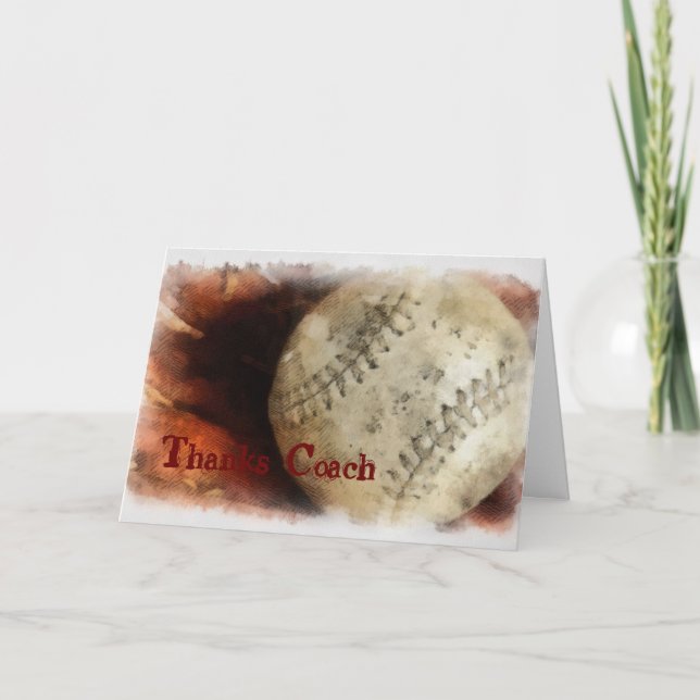 Cartão De Agradecimento Base Ball Grunge Card (Frente)