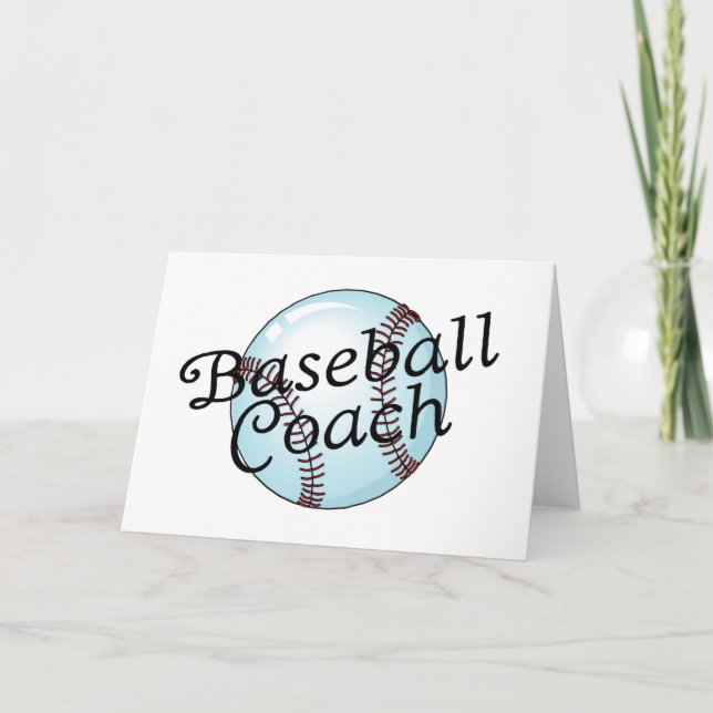 Cartão De Agradecimento Baseball Coach (Frente)