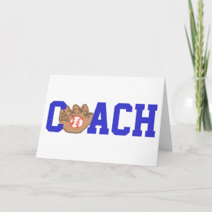 Cartão De Agradecimento Baseball coach thank you card