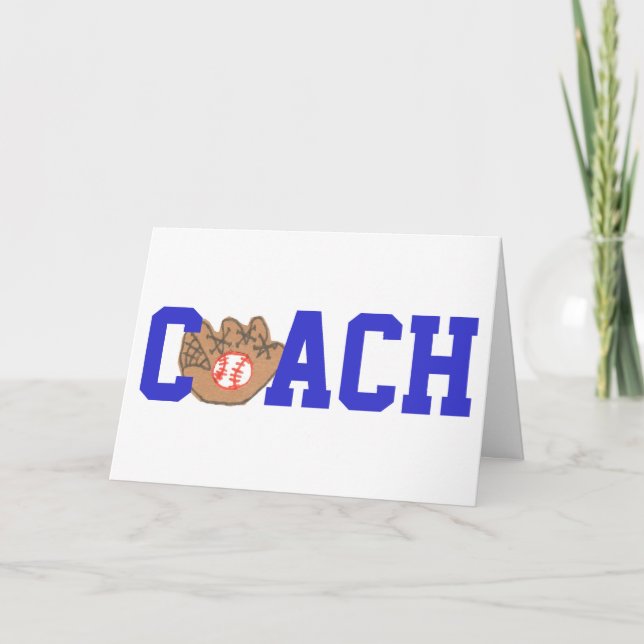 Cartão De Agradecimento Baseball coach thank you card (Frente)