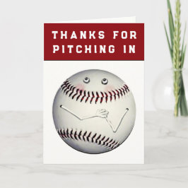 Cartão De Agradecimento Baseball Humor