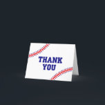 Cartão De Agradecimento Baseball Thank You Card<br><div class="desc">Say thank you to your guests with these Baseball Thank You Cards. This baseball thank you card can be used to complement a kids birthday party,  baby shower,  or even a baseball theme wedding!</div>