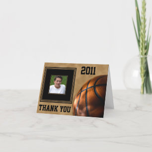 Cartão De Agradecimento Basketball Graduation Thank You card