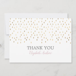 Cartão De Agradecimento Bastão cor-de-rosa & Dourado elegante Mitzvah dos