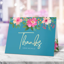 Bat Mitzvah Azul Dourado Script Floral Aquarela 