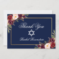 Bat Mitzvah Floral Burgundy Dourado