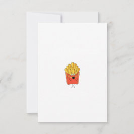 Cartão De Agradecimento Batata frita temática