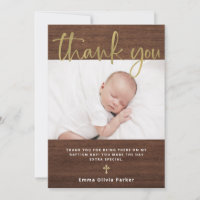 Batismo| Simples aparência rustica e Dourado com f