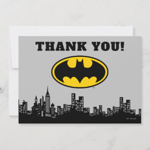 Cartão De Agradecimento Batman Cidade de Gotham Obrigado pelo Aniversári