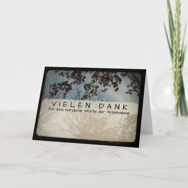 Cartão De Agradecimento Bäume im Herbst Kartengruss mit Vielen Dank 3 (Frente)