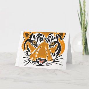 Cartão De Agradecimento BB- Tiger Cartoon Thank you card