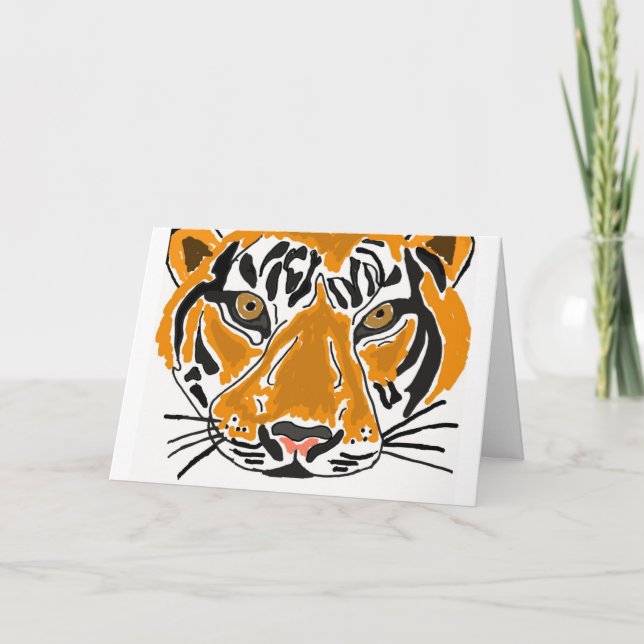Cartão De Agradecimento BB- Tiger Cartoon Thank you card (Frente)