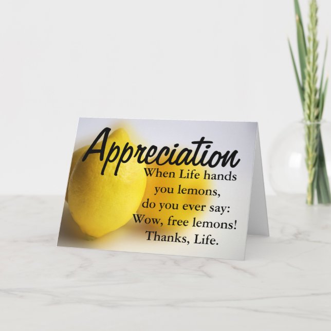 Cartão De Agradecimento Be thankful and count your blessings (Frente)