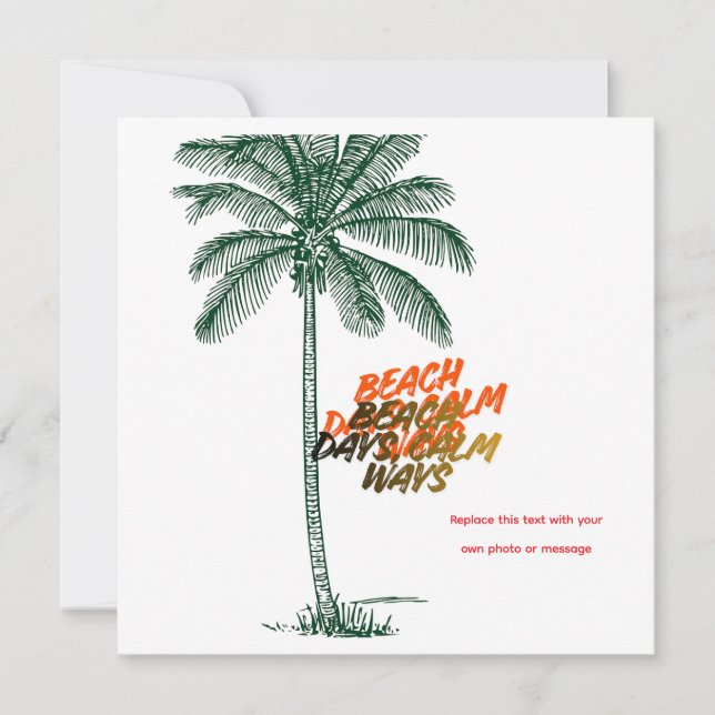 Cartão De Agradecimento Beach Days Calm Ways (Frente)