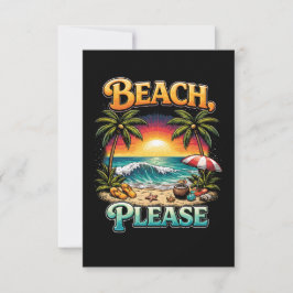Cartão De Agradecimento Beach, Please