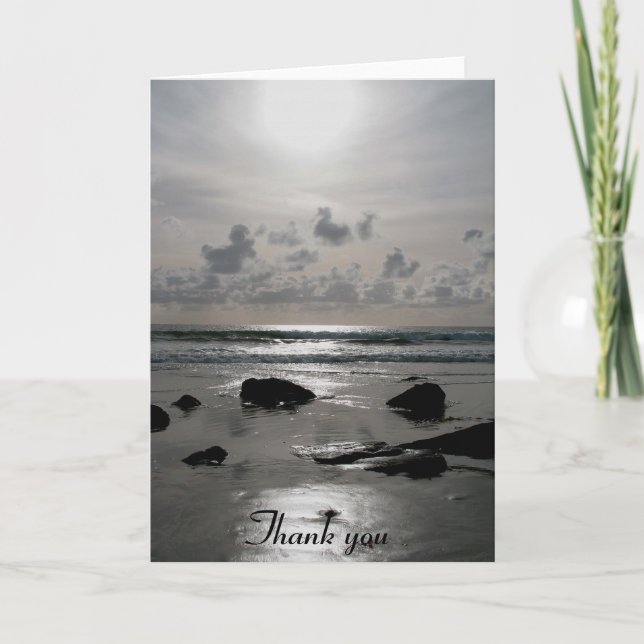 Cartão De Agradecimento Beach Sunset Thank You card (Frente)