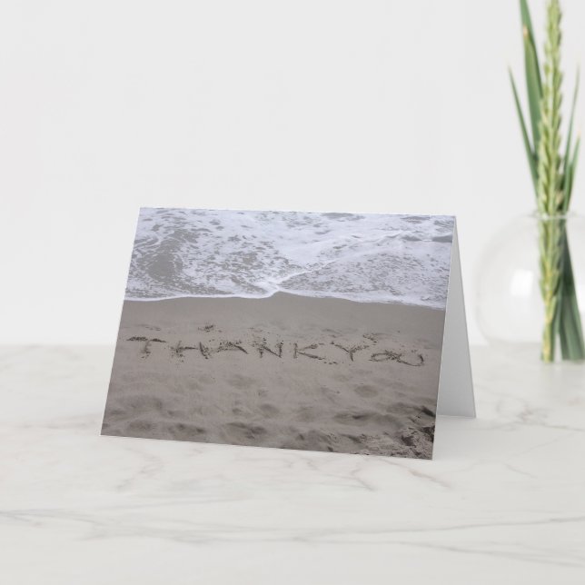 Cartão De Agradecimento Beach Thank You Note Card (Frente)