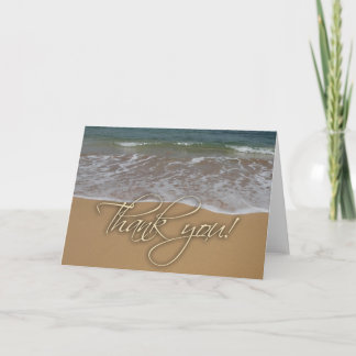 Cartão De Agradecimento Beach theme Thank You
