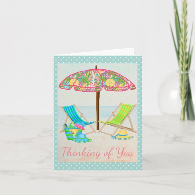 Cartão De Agradecimento Beach Thinking of You Card (Frente)