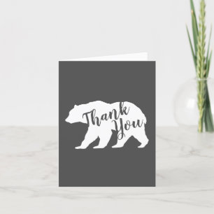 Cartão De Agradecimento Bear Obrigado Silhouette