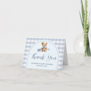 Cartão De Agradecimento Bearly Wait Urso Bebê Sapatos Chuveiro de Bebê Dob