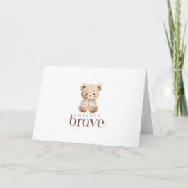 Cartão De Agradecimento beary brave childhood cancer sick kids cute card