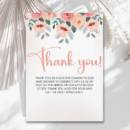 Cartão De Agradecimento Beatiful Water Color Flowers Garden