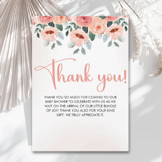 Cartão De Agradecimento Beatiful Water Color Flowers Garden