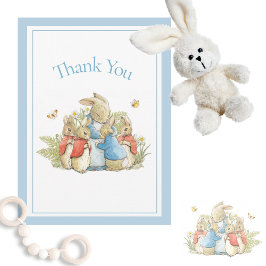 Cartão De Agradecimento Beatrix Potter Blue Baby Boy Chá Obrigado