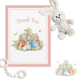 Cartão De Agradecimento Beatrix Potter Red Baby Boy Chá Obrigado
