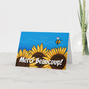Cartão De Agradecimento beaucoup do merci! (Cartões de agradecimentos