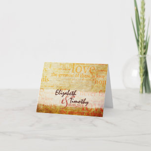 Cartão De Agradecimento Beautiful 1 Corinthians 13 Thank You Card - V2