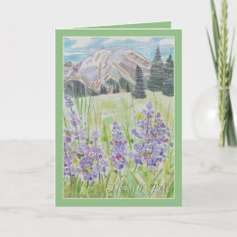 Cartão De Agradecimento Beautiful Mountain Scene Thank You Card