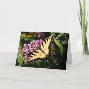 Cartão De Agradecimento Beautiful Thank You Butterfly on Butterfly Bush